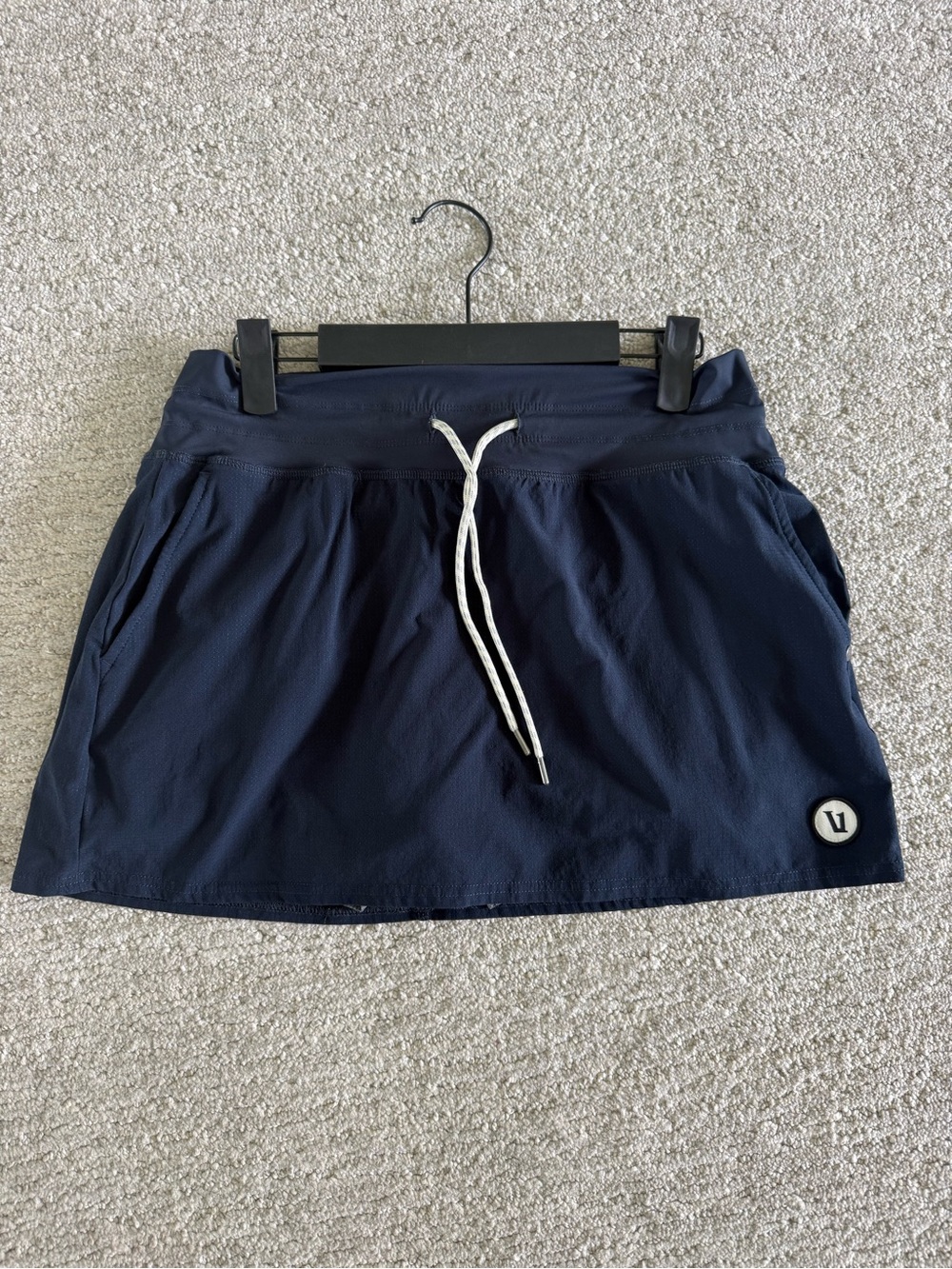 Vuori Seabreeze Navy Drawstring Athletic Skort